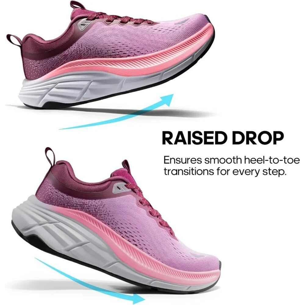 Nortiv 8 Women's Pink 1 Walking Shoes Cushioned Non-Slip Breathable Sneakers